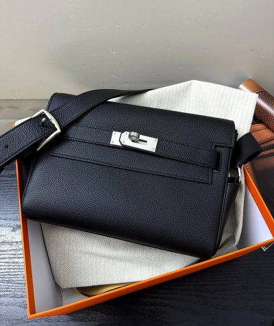 kelly messenger Togo皮黑銀