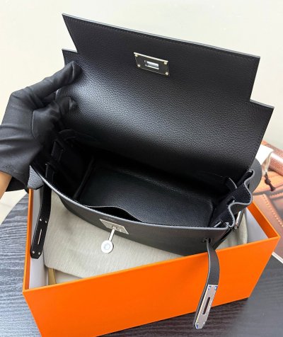 kelly messenger Togo皮黑銀