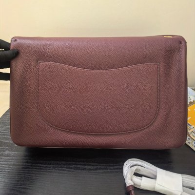 26S Maxi Flap口蓋包大號酒紅色